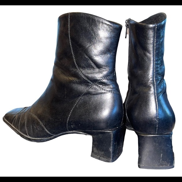 IOB -Peter Kaiser Black Caprillo Square toed boots. Size 8.5 GUC - Picture 6 of 11